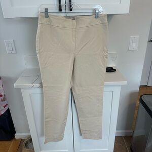 Talbots Cream Ankle-Length Chatham Pants
